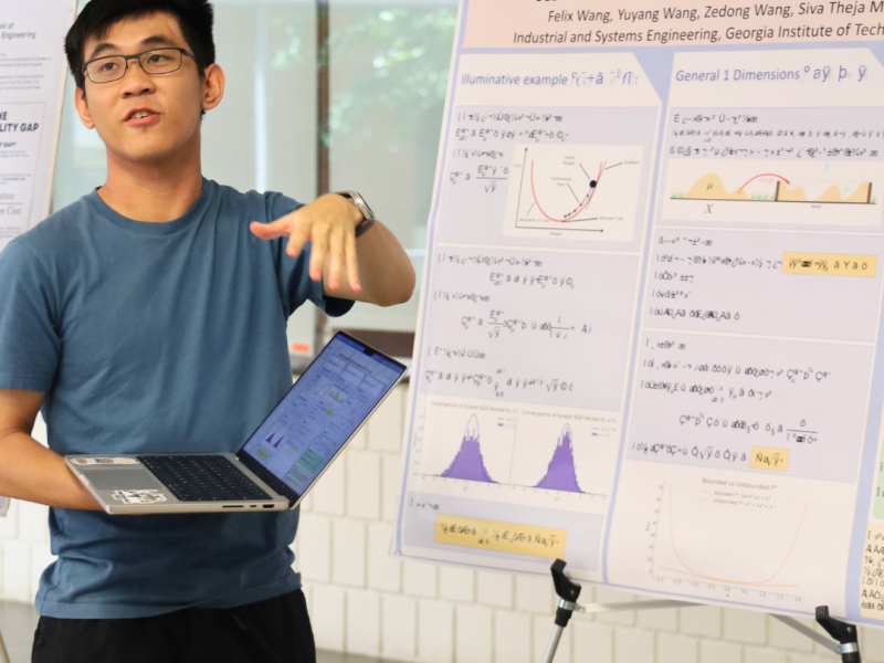 Felix Wang presenting at the SURS Poster Showcase Felix Wang presenting at the SURS Poster Showcase