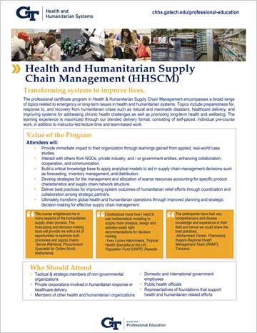 HHSCM Certificate Flyer