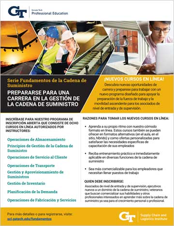 Spanish Supply Chain Fundamentals Flyer