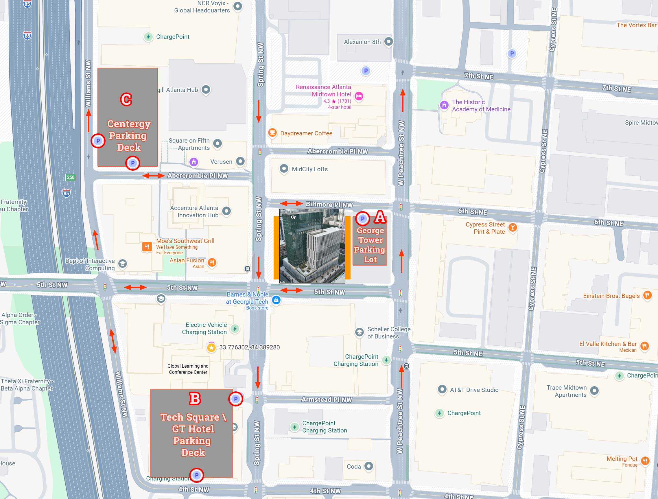 George Tower Area Map