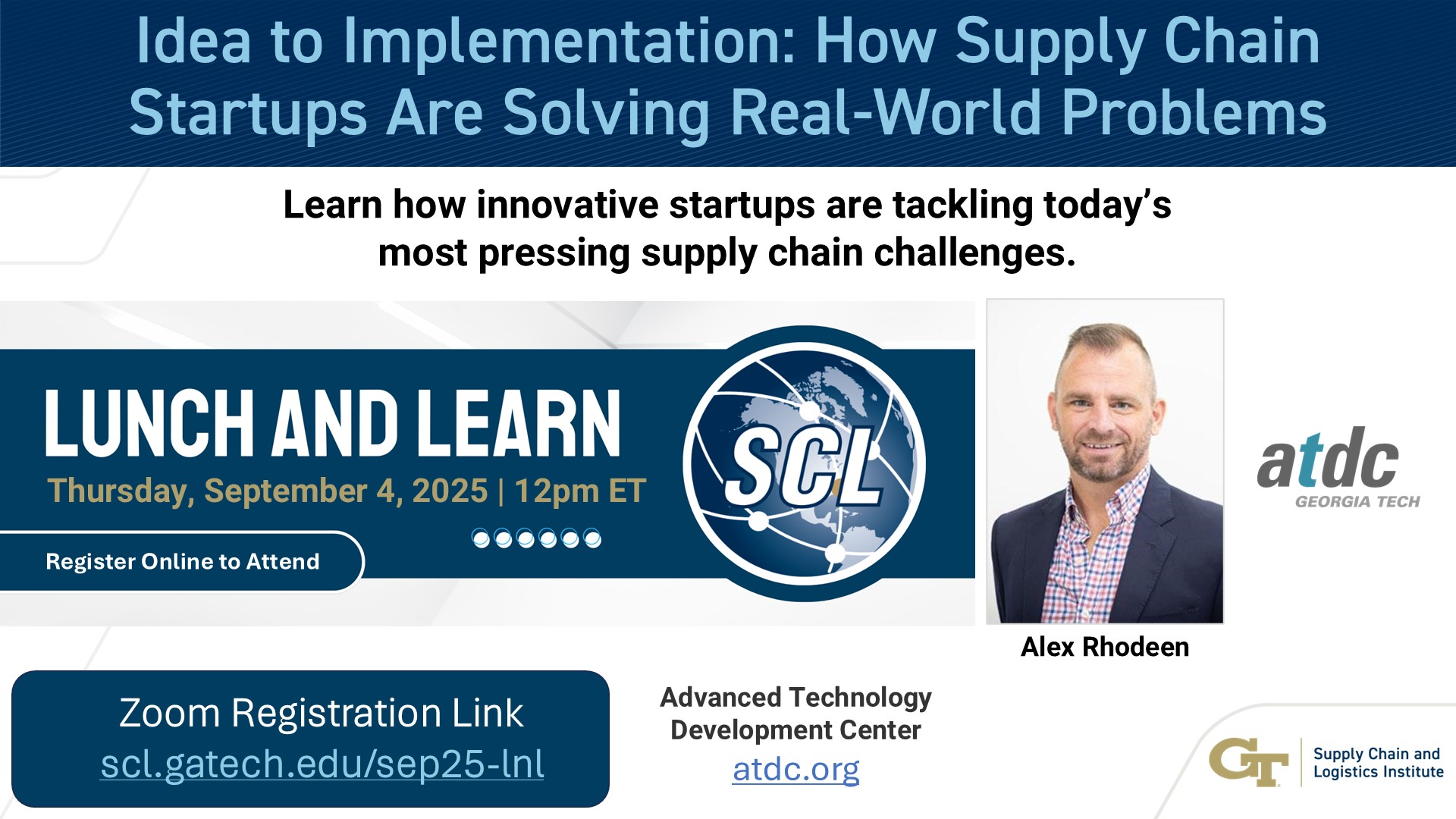 FREE Webinar: “Idea to Implementation: How Supply Chain Startups Are Solving Real-World Problems"