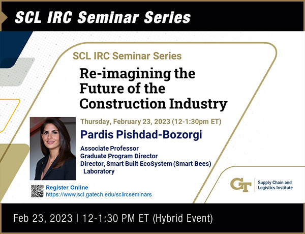 SCL IRC Seminar with Pardis Pishdad-Bozorgi, Associate Professor