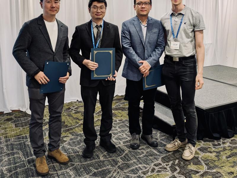 Recipients of the 2025 Frank Wilcoxon Prize gather following the award presentation at the 2026 Fall Technical Conference in Charlotte, North Carolina.