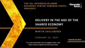 SCL IRC Seminar: Delivery in the Age of the Shared Economy