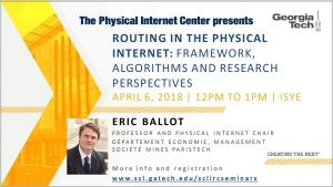PIC Seminar: Routing in the Physical Internet: Framework, Algorithms and Research Perspectives (A PIC/SCL seminar)