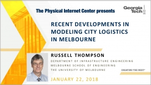 PIC Seminar: Recent Developments in Modeling City Logistics in Melbourne
