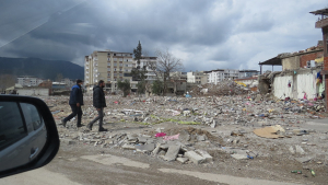 Scene from earthquake devastation in Antakya, Hatay, Türkiye.