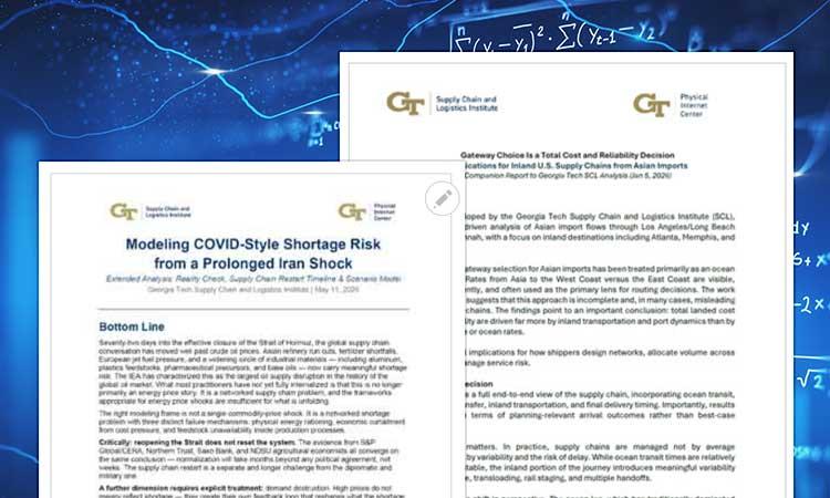 Images of 2 white papers stack on top of each other with blue technological background