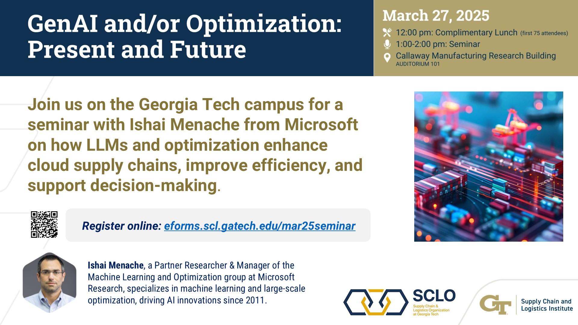 GenAI and/or Optimization: Present and Future