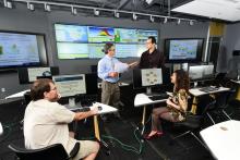 ISyE Professor Benoit Montreuil in the Physical Internet Lab